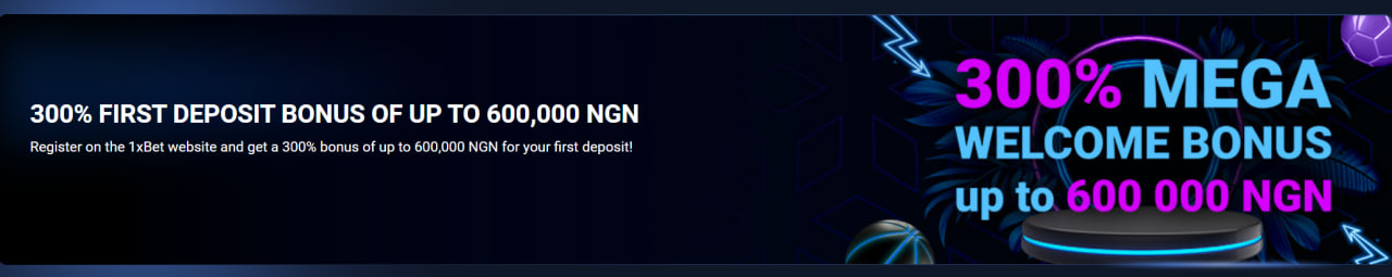 1xBet Nigeria bonus screenshot — how to get a real betting bonus in nigeria